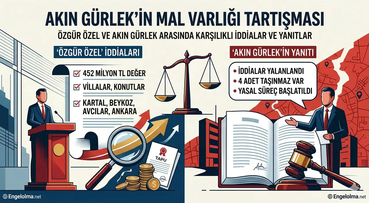 “Akın Gürlek Mal Varlığı” Tartışması: Siyasette Karşılıklı İddialar ve Yanıtlar