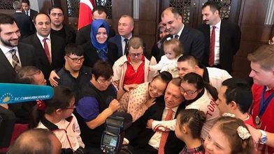 Cumhurbaşkanı Erdoğan Down Sendromlu Çocukları Ağırladı