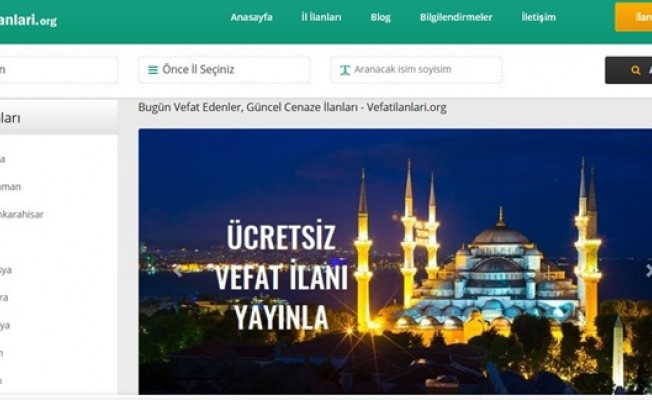 Vefat İlan Sitesine Yoğun İlgi